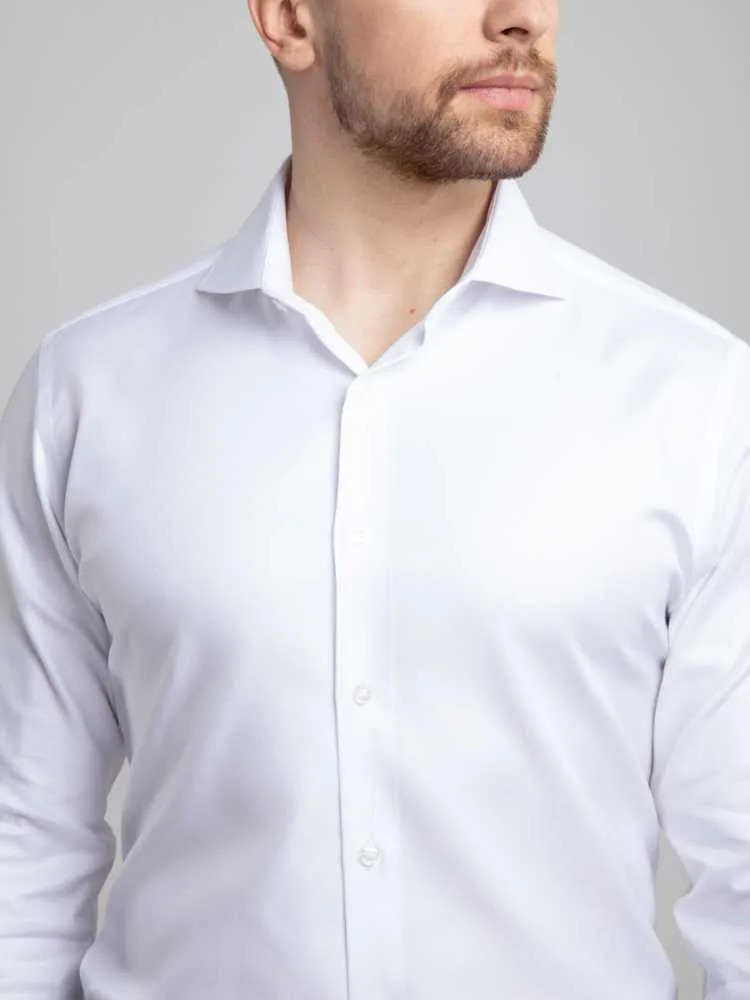 Cutaway White Premium Weave Shirt