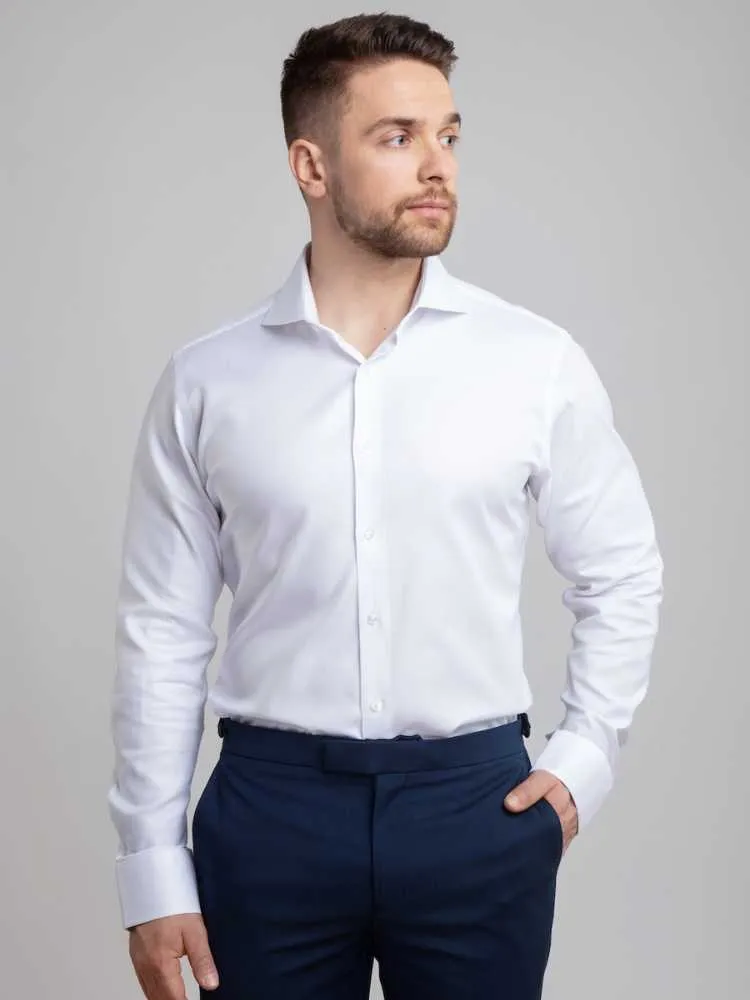 Cutaway White Premium Weave Shirt