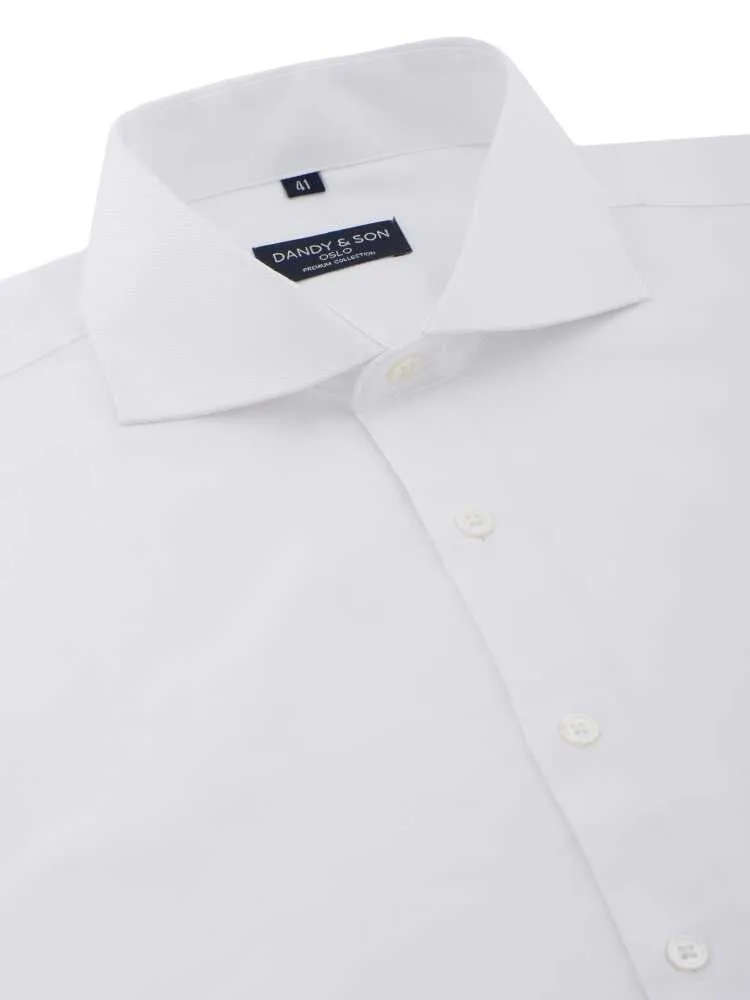 Cutaway White Premium Weave Shirt