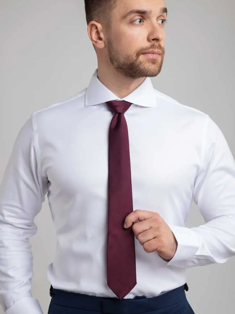 Cutaway White Premium Weave Shirt