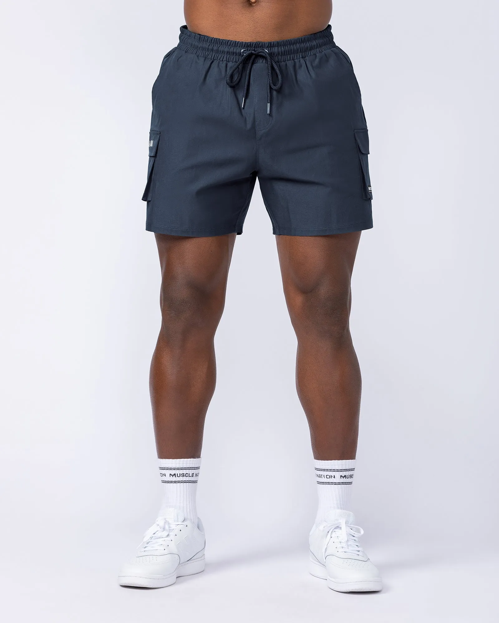 Daily Cargo 5" Shorts - Navy (Silicon Logo)