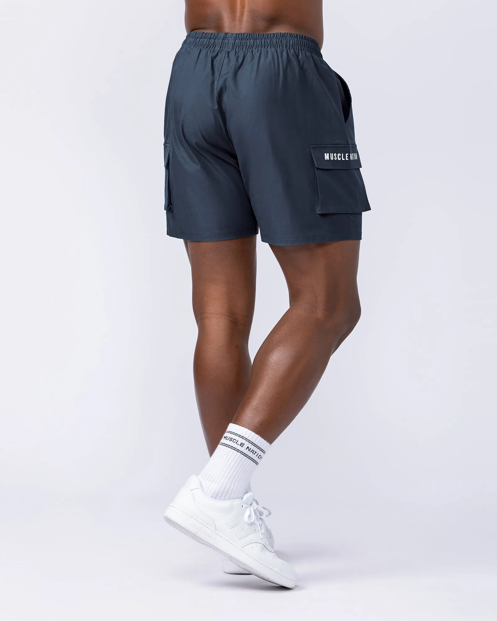 Daily Cargo 5" Shorts - Navy (Silicon Logo)