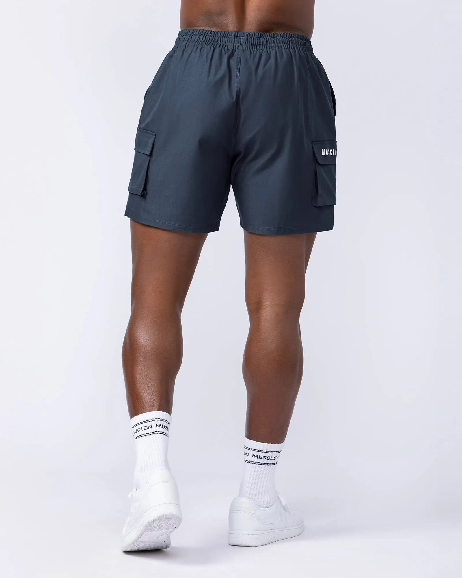 Daily Cargo 5" Shorts - Navy (Silicon Logo)