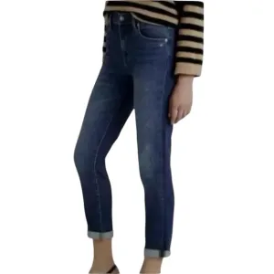 DAZE Lovergirl Distressed Mid Rise Roller Jeans Size 26 NEW