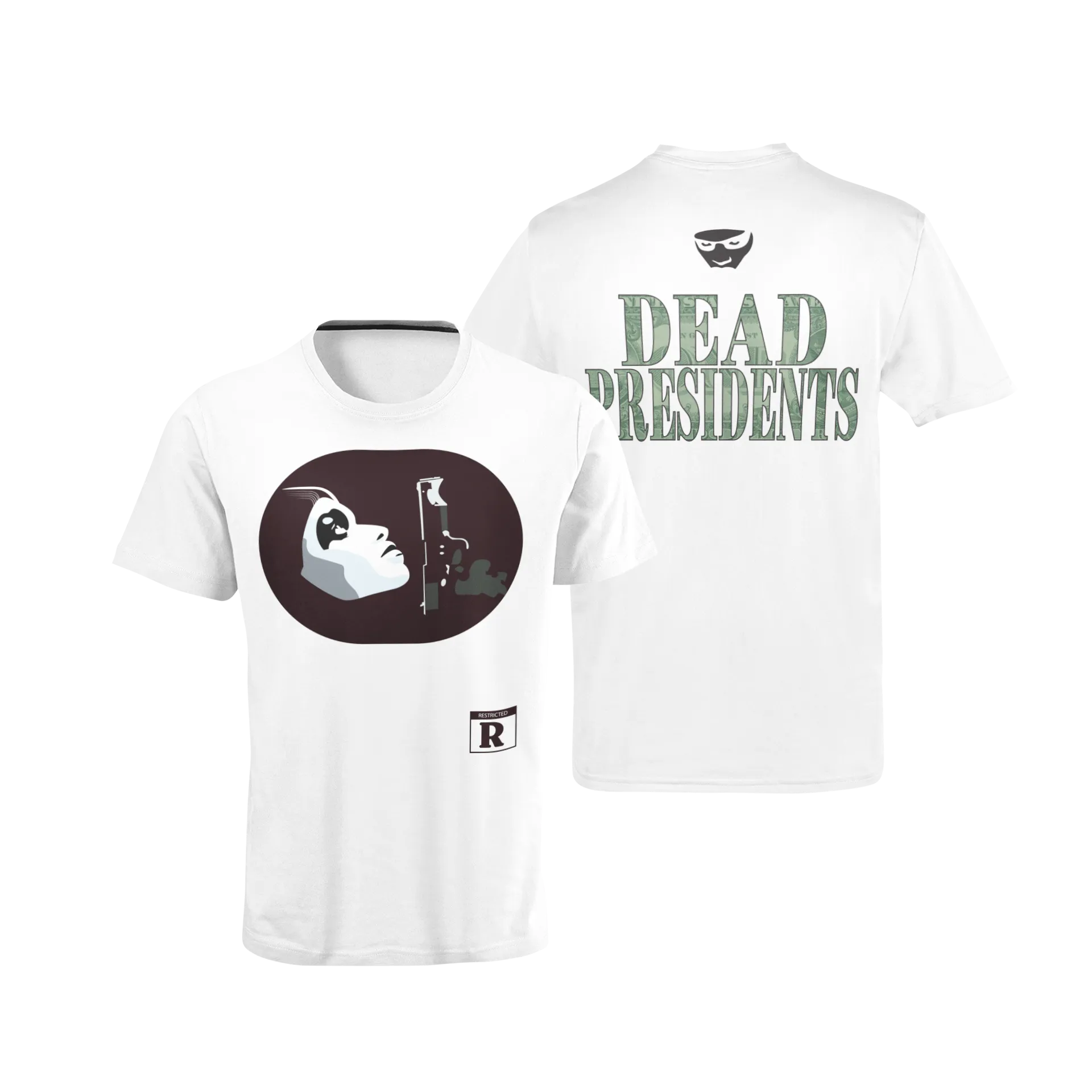 DEAD PRESIDENTS MASKED GUN TSHIRT