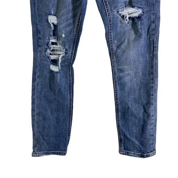 Dear John NWT Woman's Aiden Slim Girlfriend High Rise Distressed Jeans Size 25