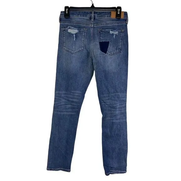 Dear John NWT Woman's Aiden Slim Girlfriend High Rise Distressed Jeans Size 25