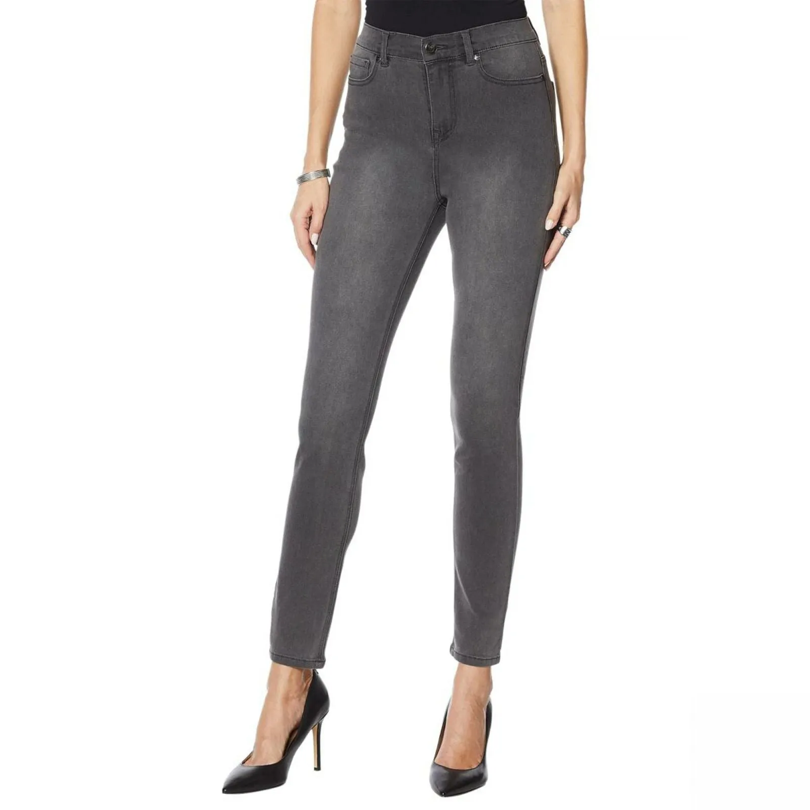 DG2 by Diane Gilman Women's Petite Stretch Denim Skinny Jeans
