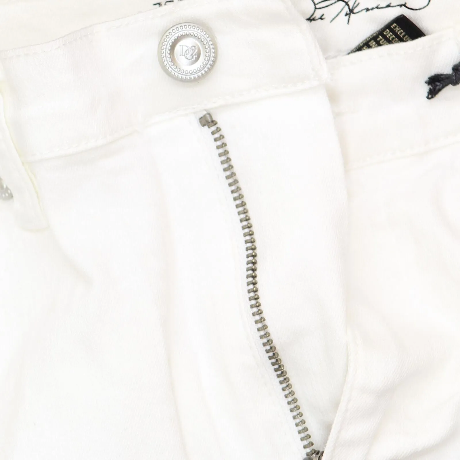 DG2 Womens Glitter Spray Anniversary Skinny Jeans 697733 Ivory Gray 10