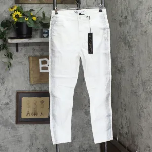 DG2 Womens Glitter Spray Anniversary Skinny Jeans 697733 Ivory Gray 10