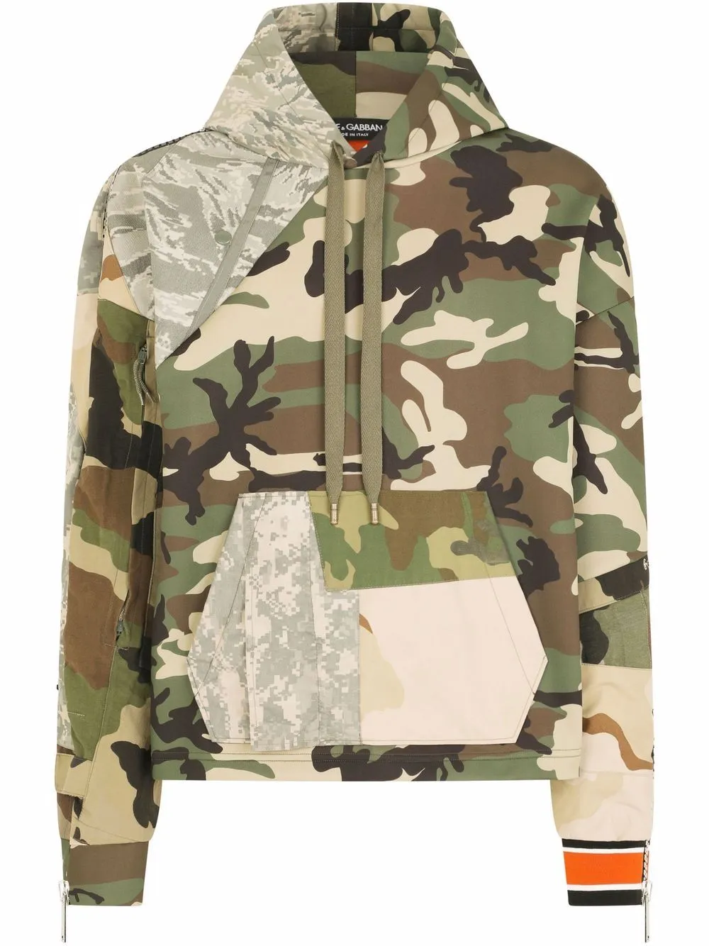 Dolce & Gabbana patchwork camouflage-print hoodie