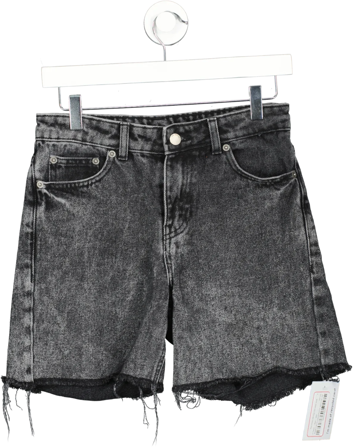 Dr Denim Nora Shorts With Raw Hem Black Wash W25