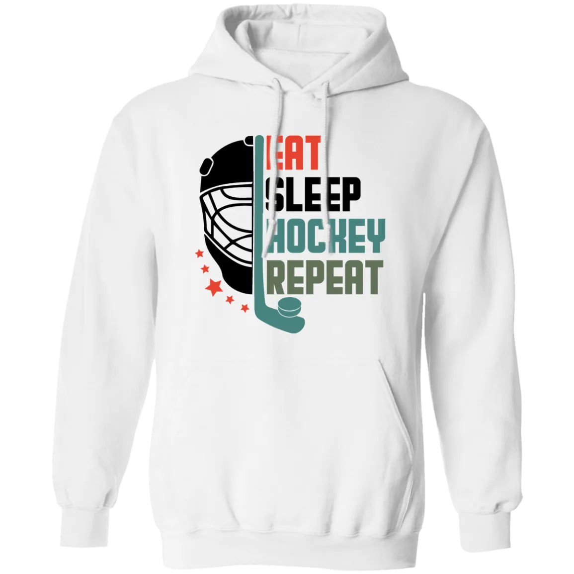 Eat Sleep Hockey Repeat Pullover Hoodie