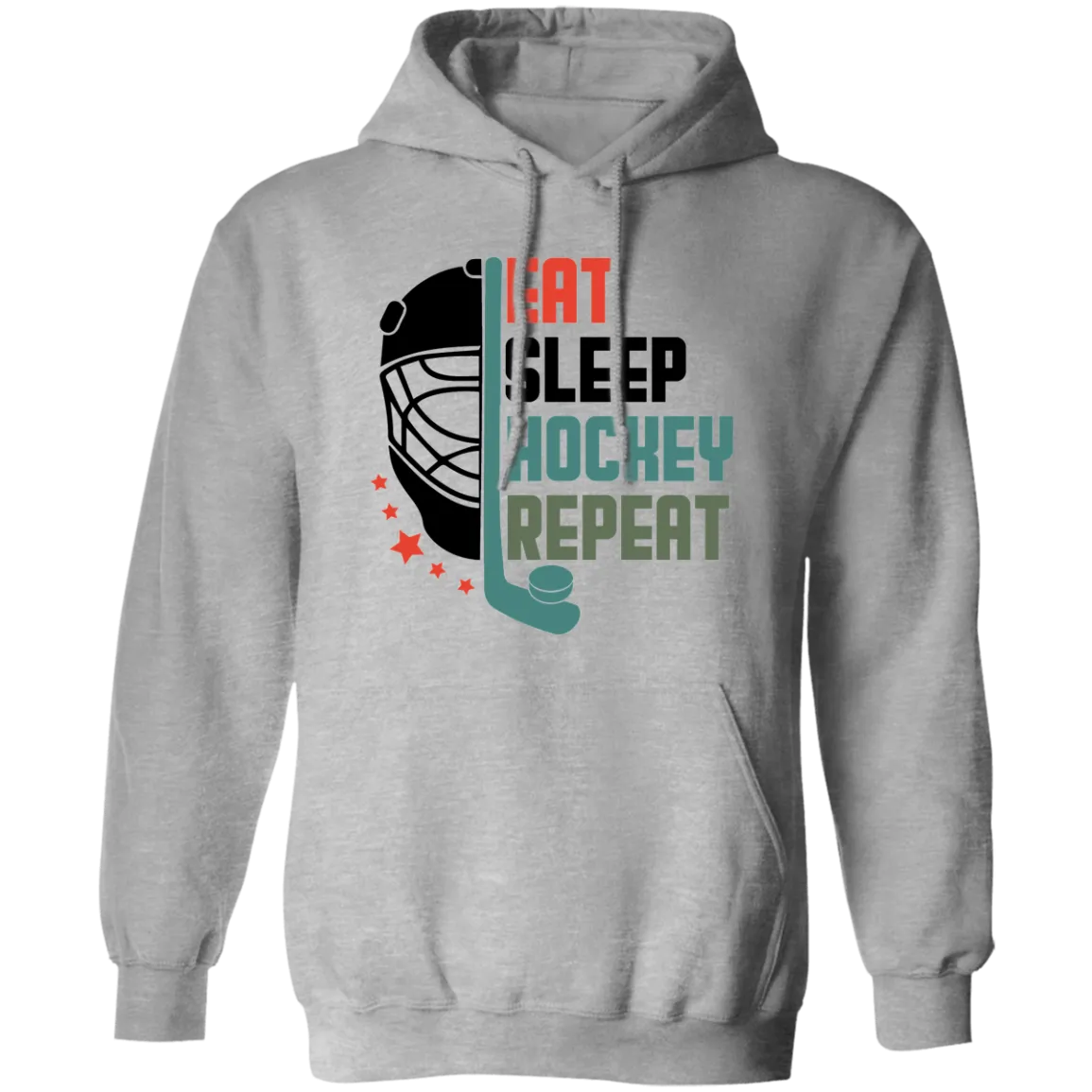 Eat Sleep Hockey Repeat Pullover Hoodie