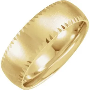 Faceted Edge Band with Satin Finish 52086 - 7 mm
