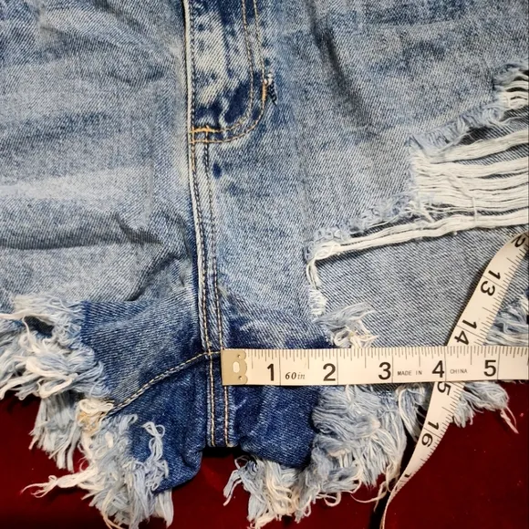 Fashion Nova Fraded Denim Jeans Shorts