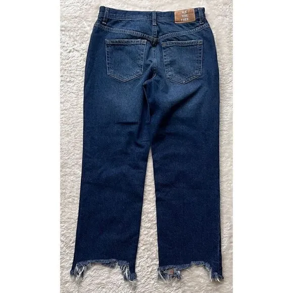 Free People x We the Free Maggie Mid Rise Straight in Rolling River, Size 27