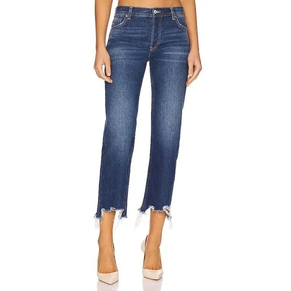 Free People x We the Free Maggie Mid Rise Straight in Rolling River, Size 27