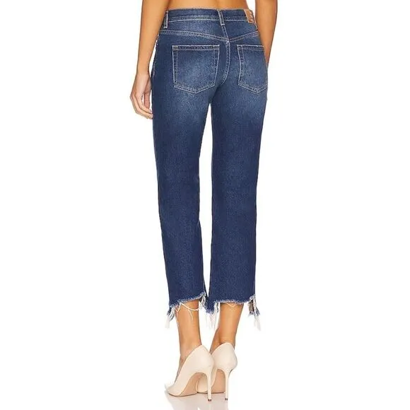 Free People x We the Free Maggie Mid Rise Straight in Rolling River, Size 27