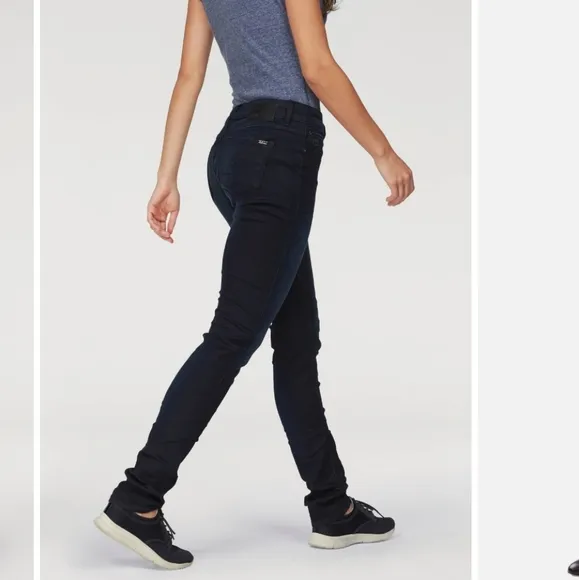 G Star Raw 3301 Coated Ombre Black &amp; Blue Jeans