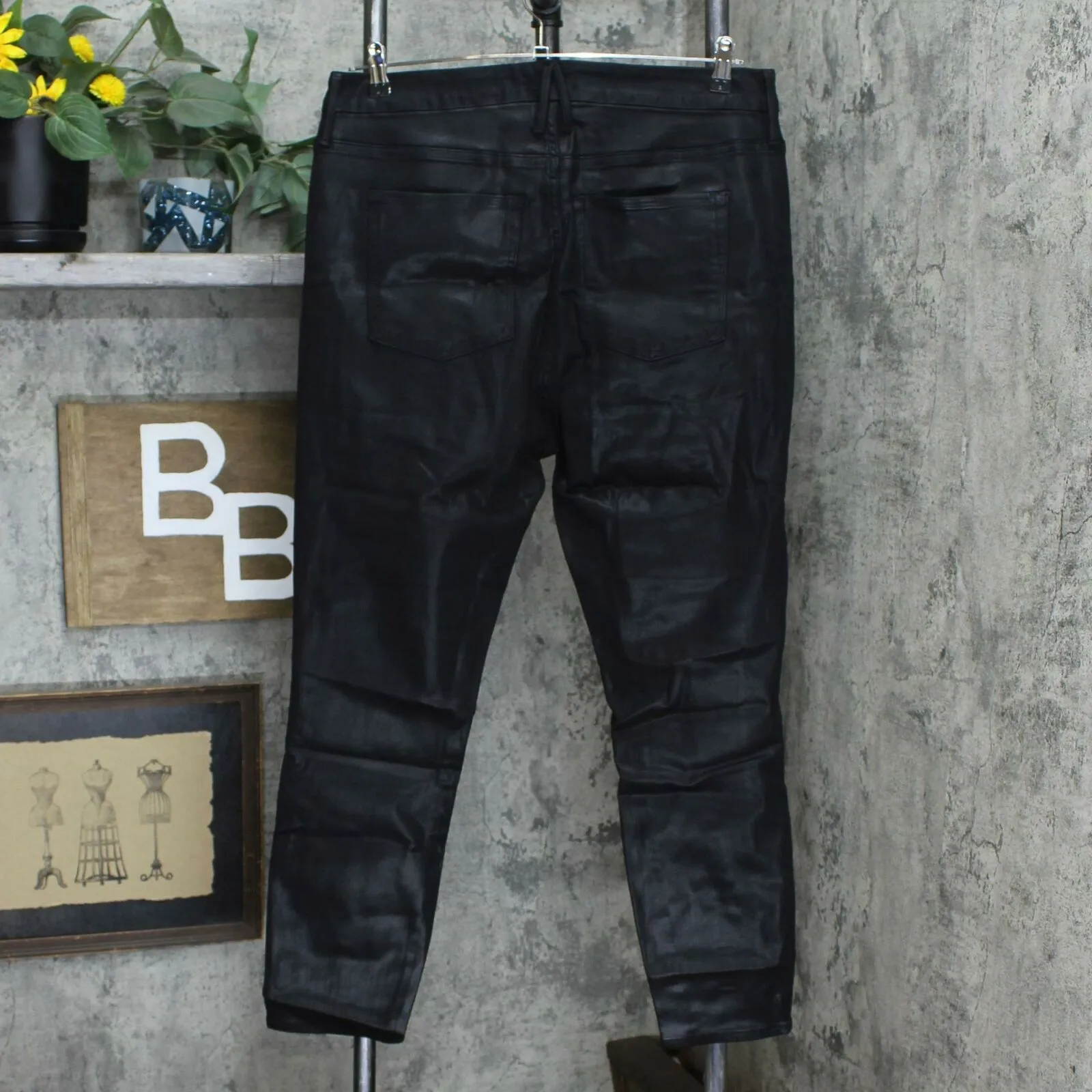 Good American Women's Good Legs Coated Ankle Skinny Jeans