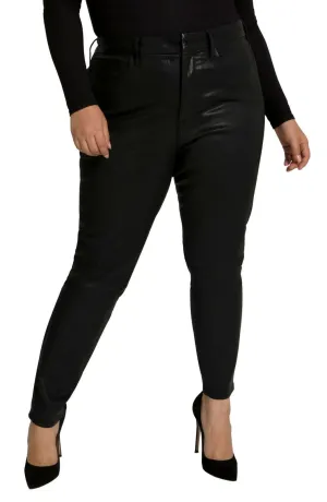Good American Women's Good Legs Coated Ankle Skinny Jeans