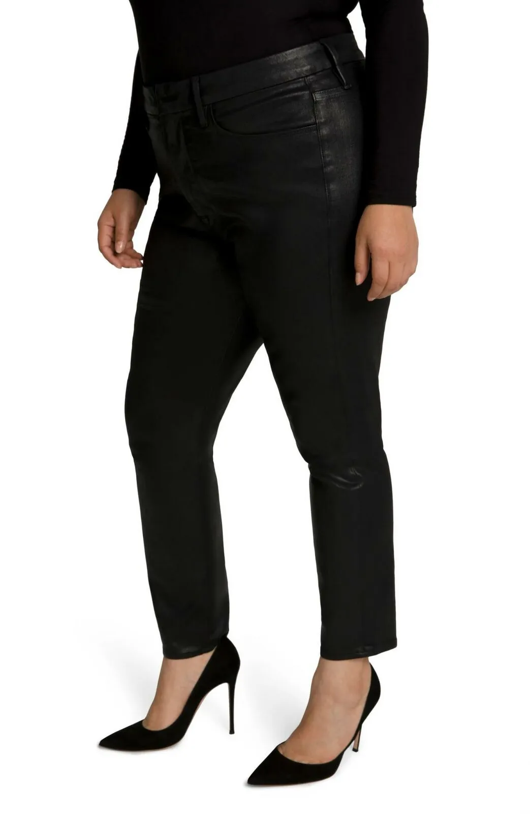 Good American Women's Good Legs Coated Ankle Skinny Jeans