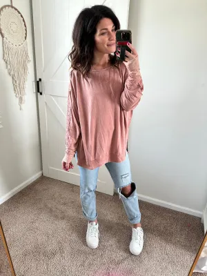 Good Karma Light Wash Distressed Risen Jeans - PREORDER