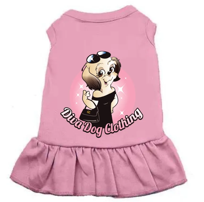 Graphic Tee Shirt Dress:  Dog Diva Clothing