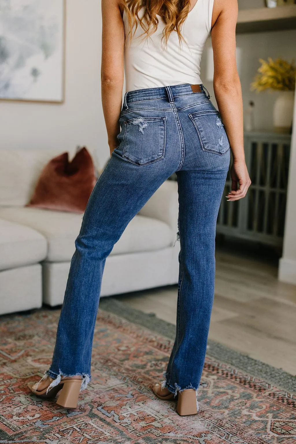 Hazel Blues® |  O'Hara Destroyed Straight Jeans