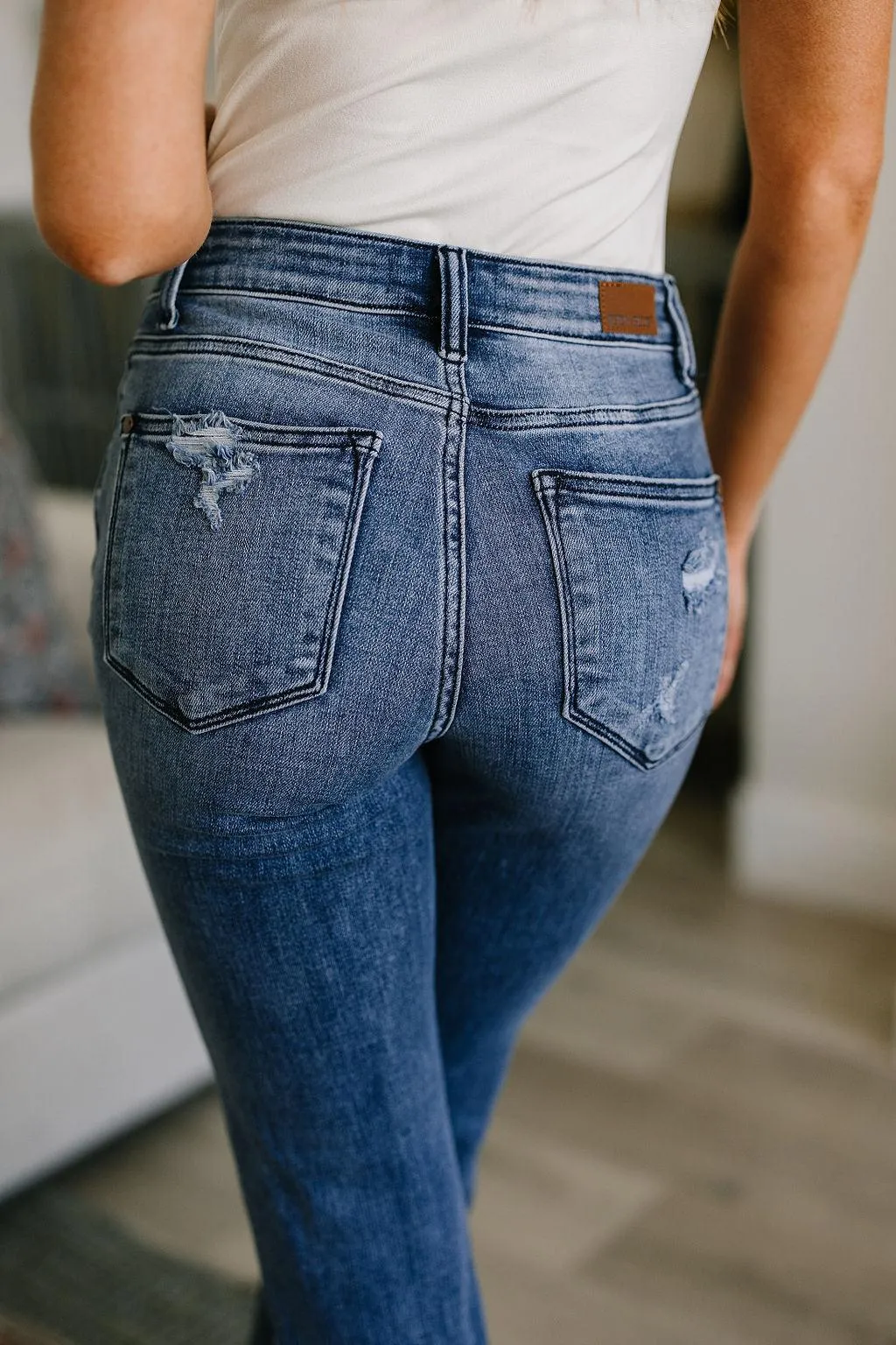 Hazel Blues® |  O'Hara Destroyed Straight Jeans
