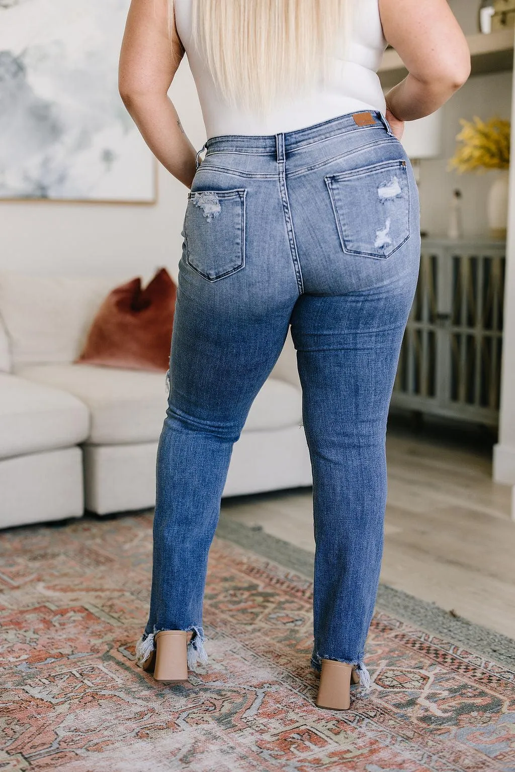 Hazel Blues® |  O'Hara Destroyed Straight Jeans