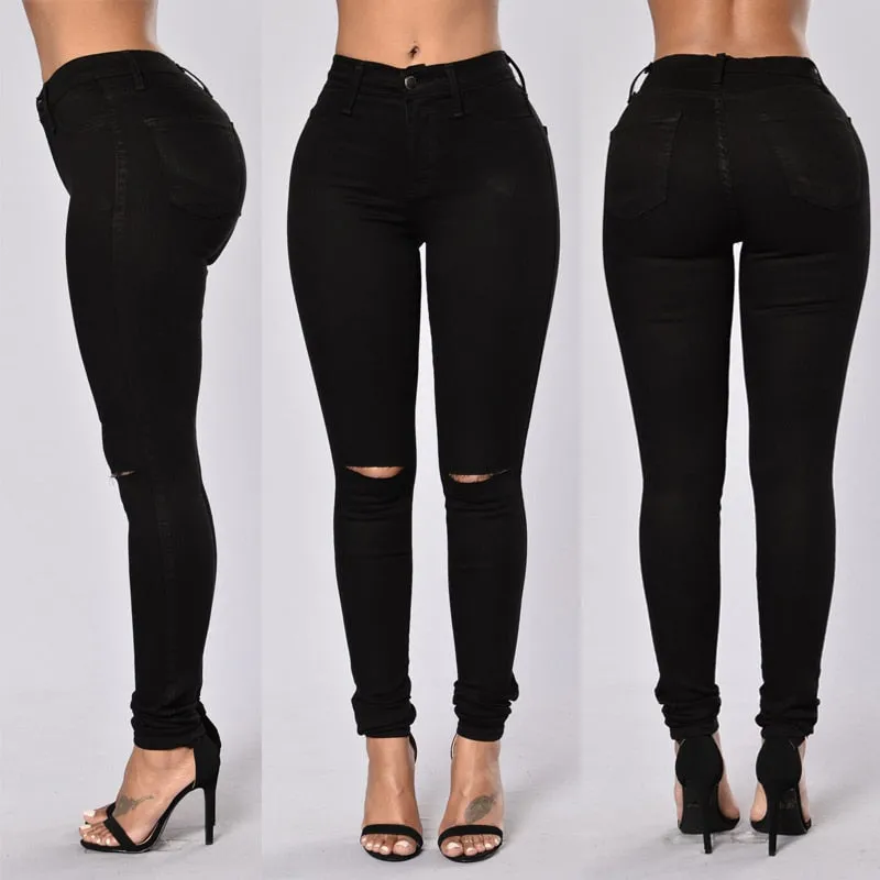 High Waist Skinny Boyfriend Jeans