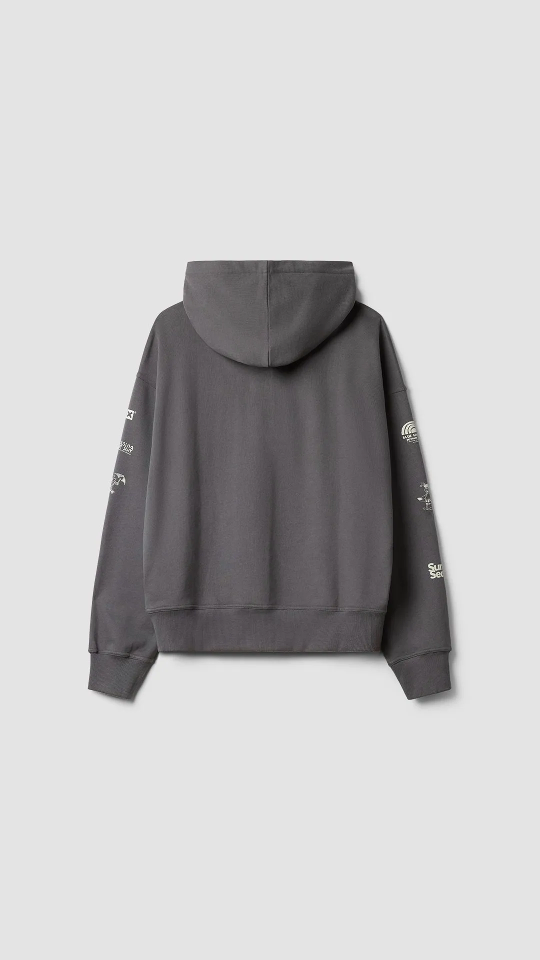 HOODIE FULL ZIP RANDOM ASH