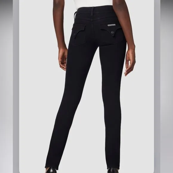 Hudson Collin Flap Low Rise Raw Hem Skinny Jeans - Color Black Size Women's 29