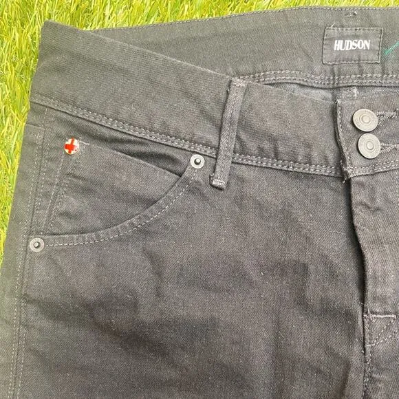 Hudson Collin Flap Low Rise Raw Hem Skinny Jeans - Color Black Size Women's 29