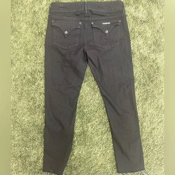 Hudson Collin Flap Low Rise Raw Hem Skinny Jeans - Color Black Size Women's 29
