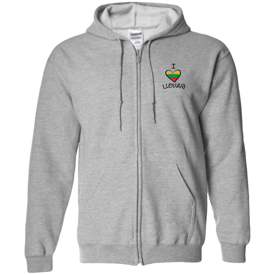 I Love Lietuva - Men/Women Unisex Comfort Full-Zip Hoodie