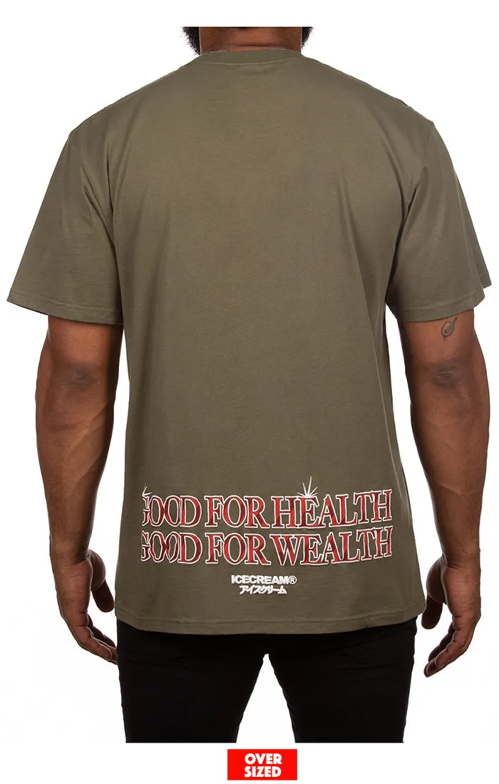 Icecream Fear Of A Rich Planet Olive Tee