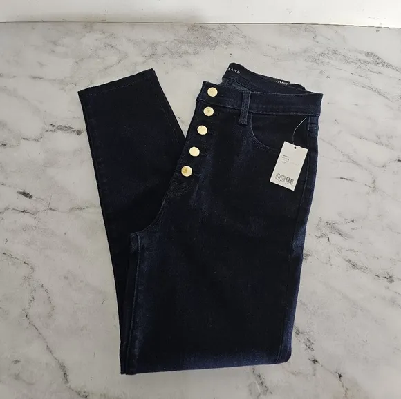 J brand Lillie High Rise Crop Skinny Navy Blue Jeans 28 NWT