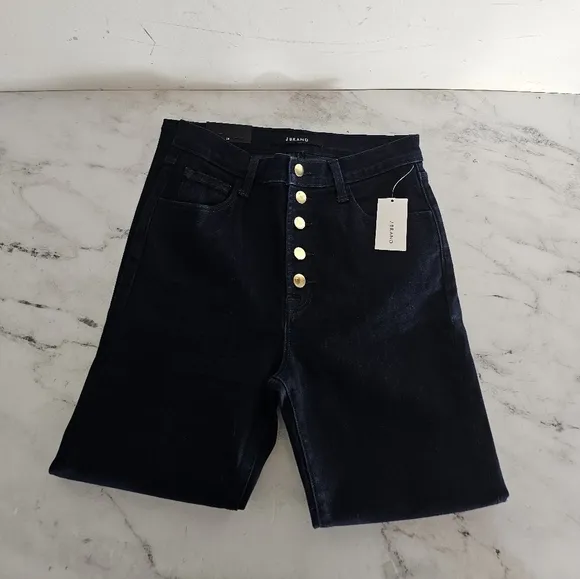 J brand Lillie High Rise Crop Skinny Navy Blue Jeans 28 NWT