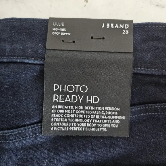 J brand Lillie High Rise Crop Skinny Navy Blue Jeans 28 NWT