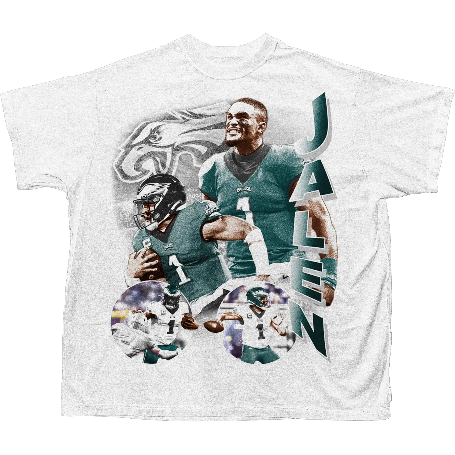 JALEN HURTS COLLAGE T-SHIRT (WHITE)