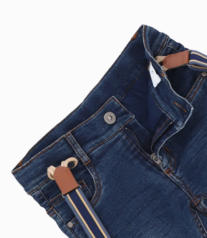 Jeans Niño Con Suspensores