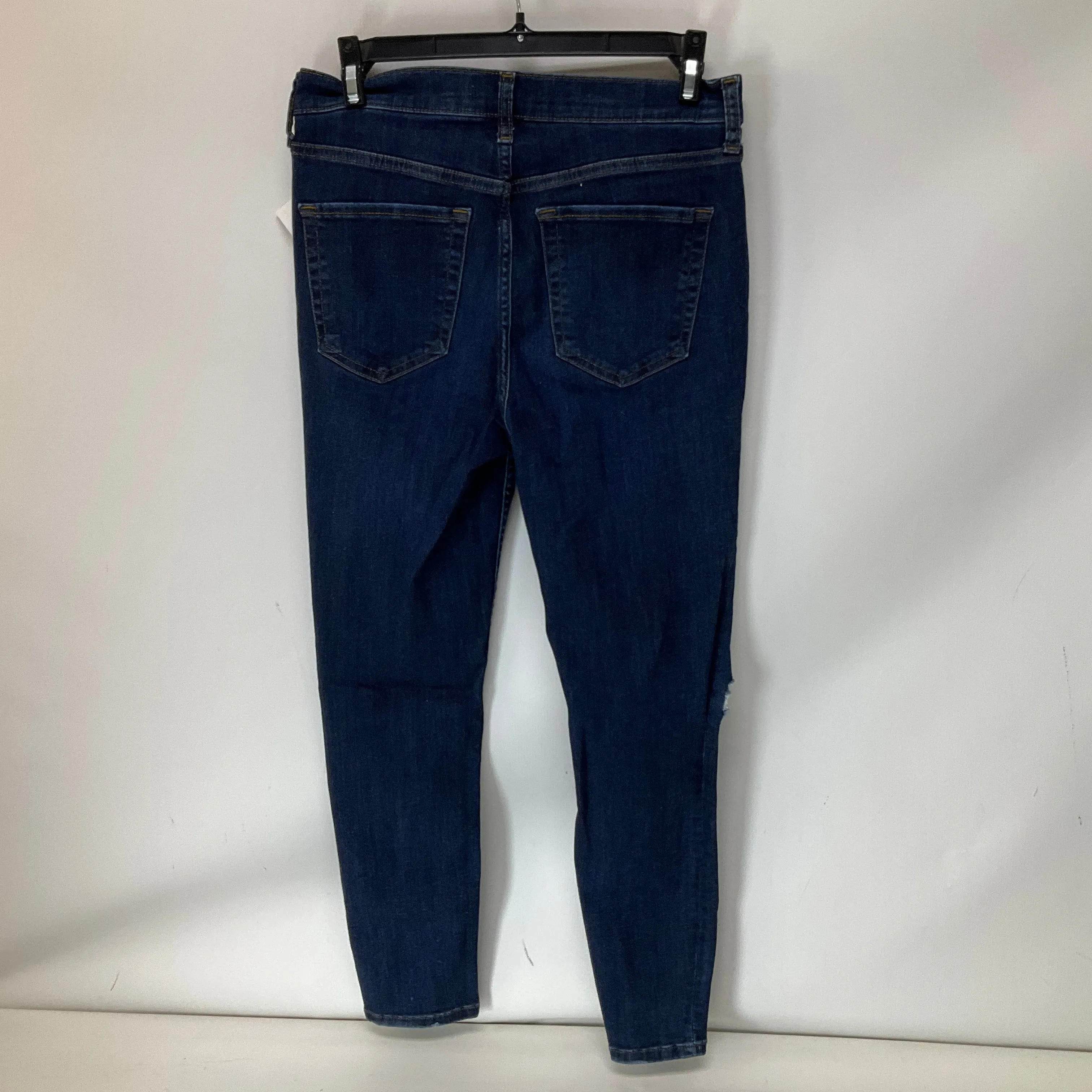 Jeans Skinny By Free People In Blue Denim, Size: 8