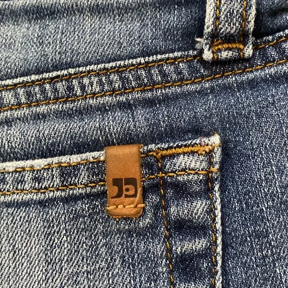 Joe’s Blue Distressed Denim Jean Shorts Size 25 Raw Hem &amp; Pockets