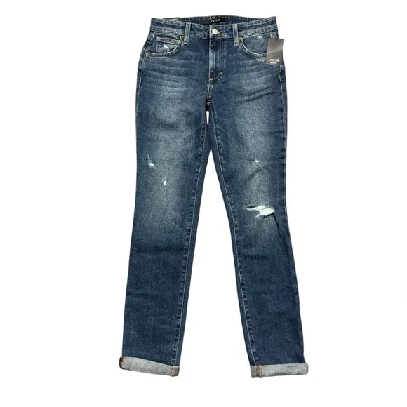 Joe's Jeans Boyfriend Slim Ankle Jeans Womens Size 24 NWT Blue Denim Distressed