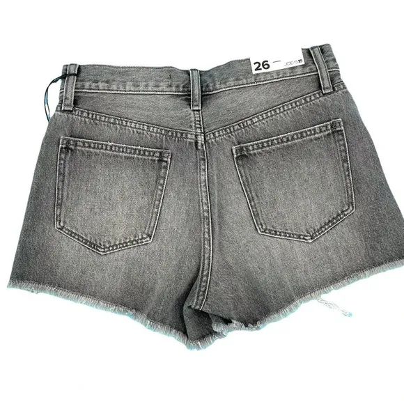 Joe's Jeans High rise Denim Gray Shorts Size 26 Distressed Emmy 3&quot; length