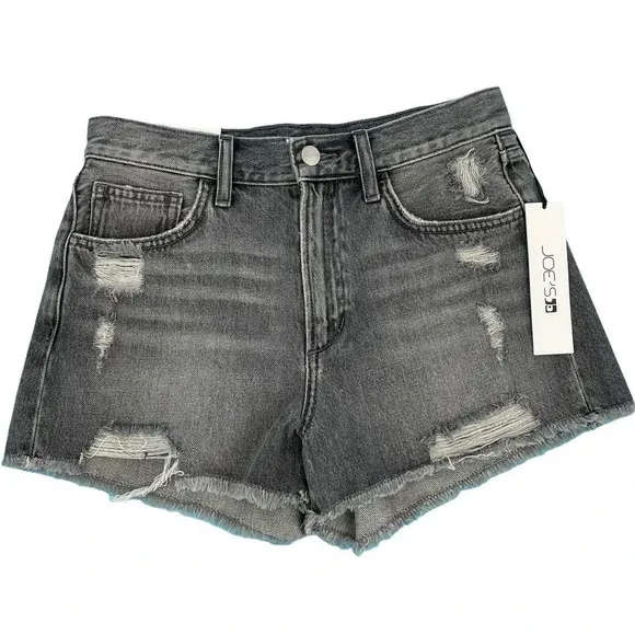 Joe's Jeans High rise Denim Gray Shorts Size 26 Distressed Emmy 3&quot; length