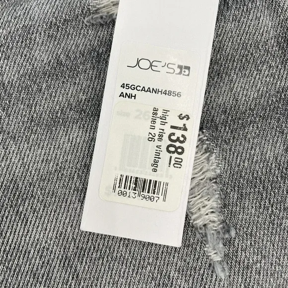 Joe's Jeans High rise Denim Gray Shorts Size 26 Distressed Emmy 3&quot; length